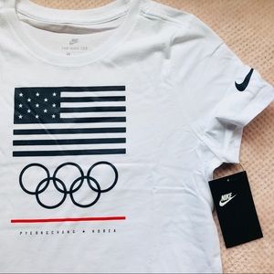 NTW white Nike girls Olympic USA tee / t-shirt